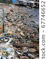 Cambodian coast polluted with plastic litter 67746652