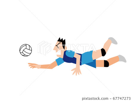 Volleyball Flying Receive 67747273