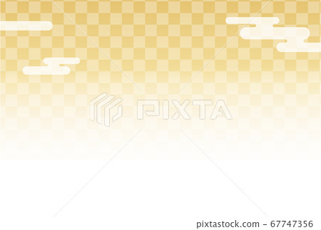 日式背景（金色格仔的圖案，漸變）風景 67747356