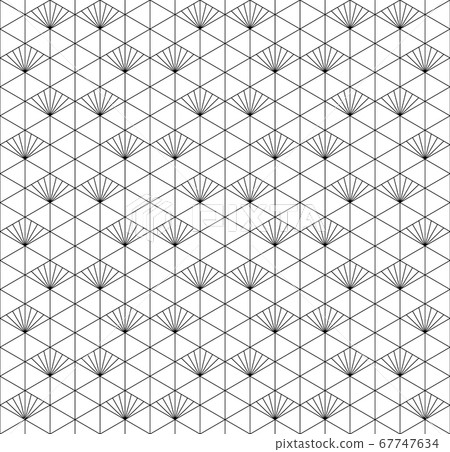 Seamless pattern based on japanese ornament Kumiko 67747634