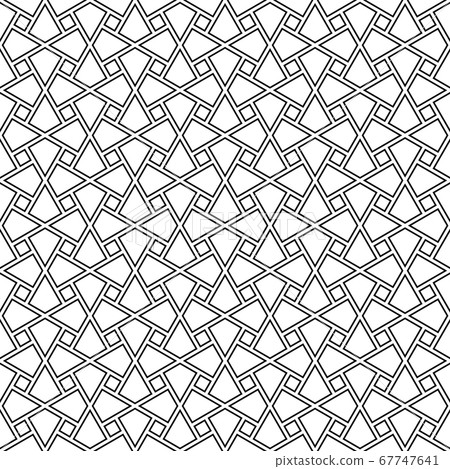 Seamless arabic geometric ornament in black and 67747641