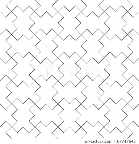 Seamless geometric ornament in black and Seamless geometric ornament in black and 67747648