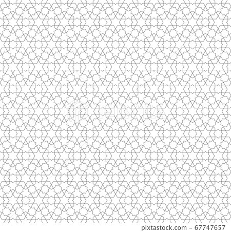 Seamless arabic geometric ornament in black 67747657