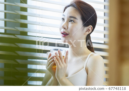 Tea Time, Tea Therapy, Foot Bath, Healing, Young Woman Tea Time, Tea Therapy, Foot Bath, Healing, Young Woman 67748118