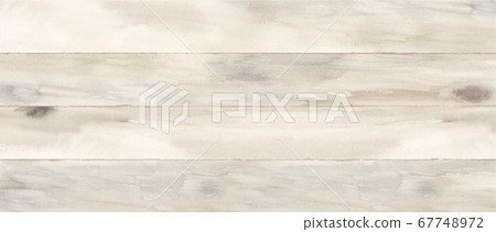 Watercolor illustrations of floors, tops, and walls that combine wooden boards. White wood background. (Trace vector) 67748972