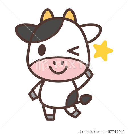 Winking cattle character 67749041