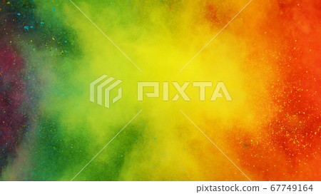 Abstract coloured powder explosion background Abstract coloured powder explosion background 67749164