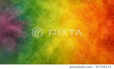 Abstract coloured powder explosion background Abstract coloured powder explosion background 67749172