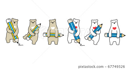 Bear vector polar bear pencil icon logo teddy cartoon character symbol illustration doodle design Bear vector polar bear pencil icon logo teddy cartoon character symbol illustration doodle design 67749326