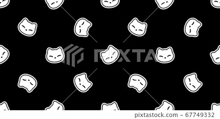 cat seamless pattern kitten calico vector pet face head scarf isolated repeat background cartoon animal tile wallpaper illustration black doodle design cat seamless pattern kitten calico vector pet face head scarf isolated repeat background cartoon animal tile wallpaper illustration black doodle design 67749332