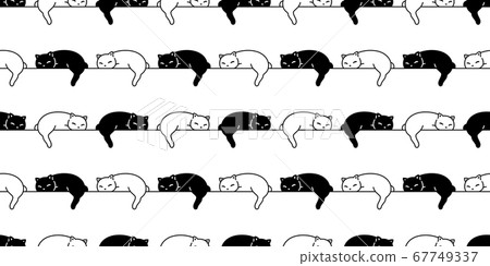 cat seamless pattern kitten vector sleeping calico animal pet scarf isolated repeat wallpaper cartoon tile background doodle illustration line black white design cat seamless pattern kitten vector sleeping calico animal pet scarf isolated repeat wallpaper cartoon tile background doodle illustration line black white design 67749337