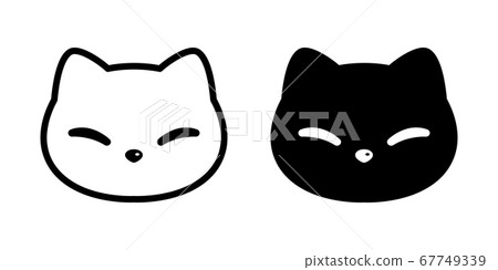 cat vector icon calico kitten pet head face logo symbol character cartoon doodle illustration design 67749339
