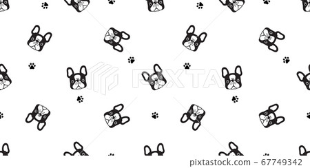 dog seamless pattern french bulldog paw footprint vector face head puppy pet animal scarf isolated tile background repeat wallpaper cartoon illustration doodle design dog seamless pattern french bulldog paw footprint vector face head puppy pet animal scarf isolated tile background repeat wallpaper cartoon illustration doodle design 67749342
