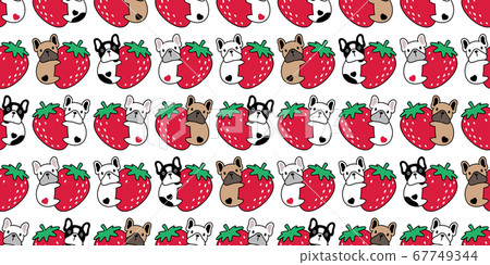 dog seamless pattern french bulldog puppy strawberry heart fruit pet breed vector repeat wallpaper scarf isolated tile background cartoon animal doodle illustration design dog seamless pattern french bulldog puppy strawberry heart fruit pet breed vector repeat wallpaper scarf isolated tile background cartoon animal doodle illustration design 67749344