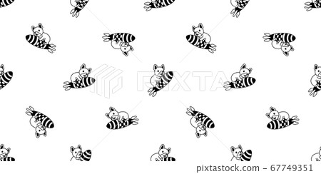 dog seamless pattern french bulldog vector space rocket bomb pet puppy animal scarf isolated repeat wallpaper tile background cartoon illustration doodle design 67749351