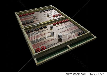 Backgammon (CG: transparent material) 67751724