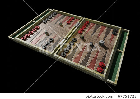Backgammon (CG: transparent material) 67751725