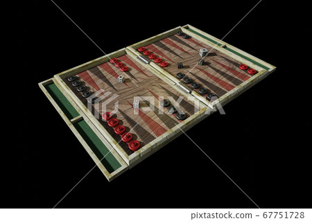 Backgammon (CG: transparent material) - Stock Illustration [67751728 ...