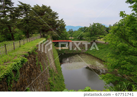 會津若松敦賀城堡風扇坡道和廊橋 會津若松敦賀城堡風扇坡道和廊橋 67751741