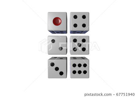 Dice (side-by-side version: transparent material) Dice (side-by-side version: transparent material) 67751940