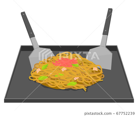 Yakisoba baked on an iron plate 67752239