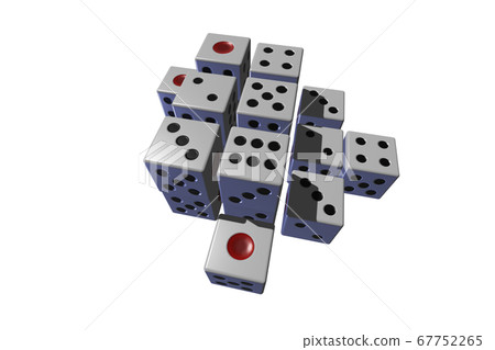 Dice (side-by-side version: transparent material) 67752265
