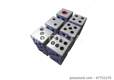 Dice (side-by-side version: transparent material) 67752270