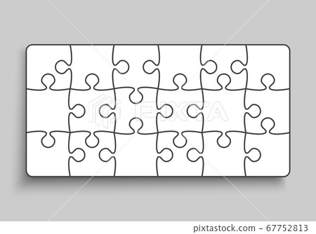 Vector background white piece puzzle frame jigsaw 67752813