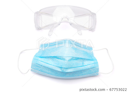 mask and safety glasses for personal protection on white baclground with clipping path mask and safety glasses for personal protection on white baclground with clipping path 67753022