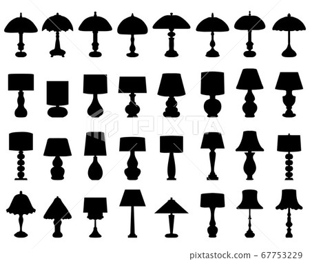 lamps, silhouettes, vector 67753229