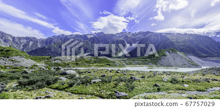 [Panorama] Hooker Valley Track in Mount Cook National Park 67757029