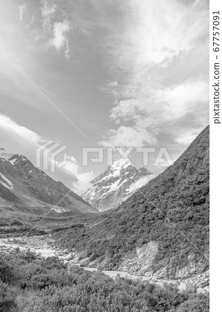 [Black and White] Hooker Valley Truck at Mount Cook National Park 67757091