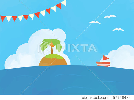 夏天海背景圖 67758484