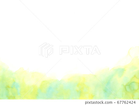 Frame of green abstract watercolor hand painting on white background. Frame of green abstract watercolor hand painting on white background. 67762424