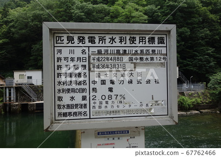 Himi River Hydroelectric Power Use Sign Himi River Hydroelectric Power Use Sign 67762466