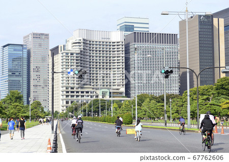 Otemachi Buildings around the Imperial Palace and Palace Cycling 67762606