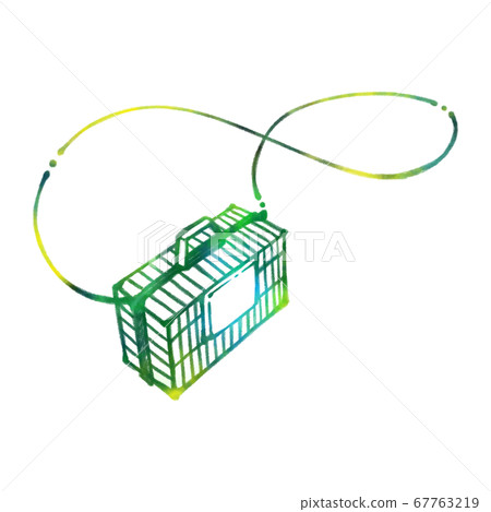 Green insect cage drawn in a watercolor style - Stock Illustration ...