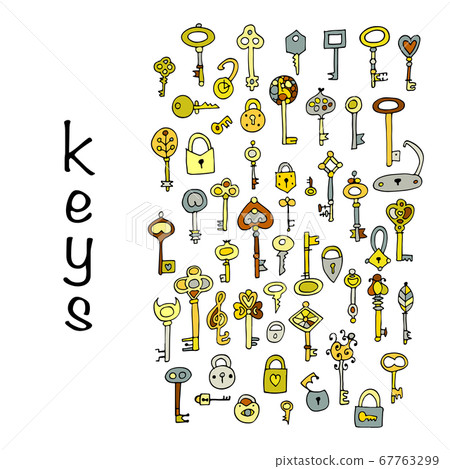 Keys collection, sketch for your design 67763299