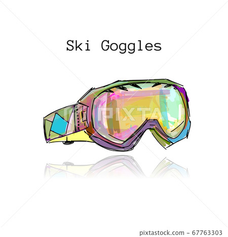 Ski googles, sketch for your design Ski googles, sketch for your design 67763303