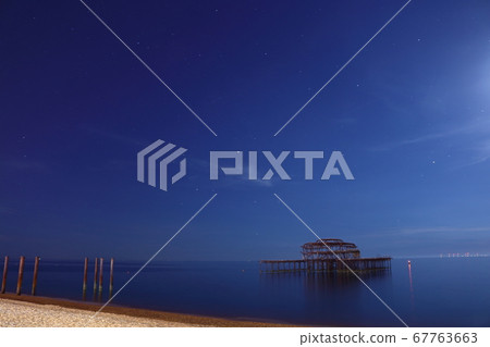 Ruins of West Pier in Brighton, England Ruins of West Pier in Brighton, England 67763663