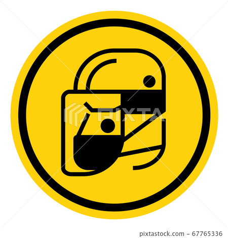 Simple wear protective Face shield icons for your design 67765336