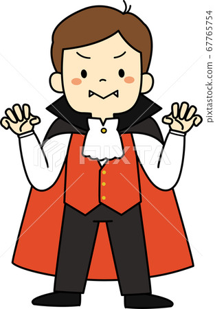 一系列為萬聖節打扮的孩子（有吸血鬼，男孩和輪廓） 67765754