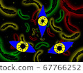 Eyes in various colored feathers 67766252