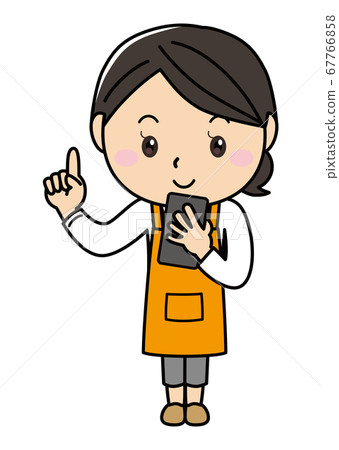 Girl 01_18 (smiling female series posing in an apron) 67766858