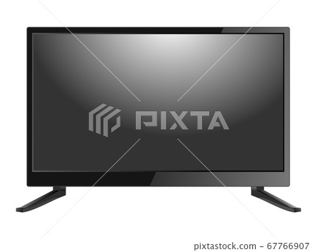 Black LED television screen blank on background. Black LED television screen blank on background. 67766907