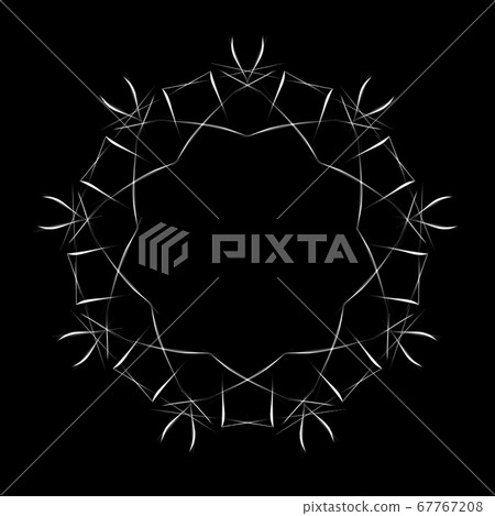 Beautiful nine-sided polygon 20200724_007m monochrome 67767208