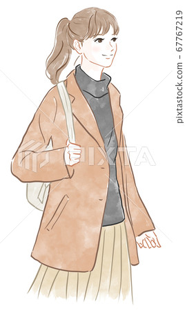 A woman in a coat 67767219