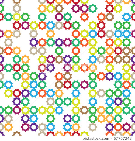 Geometric abstract seamless pattern of colored - Stock Illustration ...
