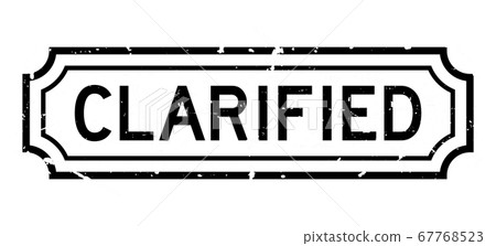 Grunge black clarified word rubber seal stamp on white background 67768523