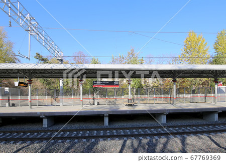 Moscow Central Circle - Little Ring, MCC,or MK MZD, Russia. Verkhnie Kotly railway station Moscow Central Circle - Little Ring, MCC,or MK MZD, Russia. Verkhnie Kotly railway station 67769369